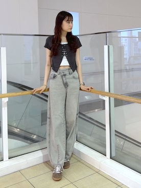 「FREE'S MART（フリーズマート）のアイテム」を使った、hazukiさん（レディース・163cm）の夏コーディネート