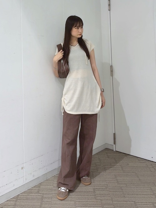 セール】サイドシャーリングフーディーミニワンピース