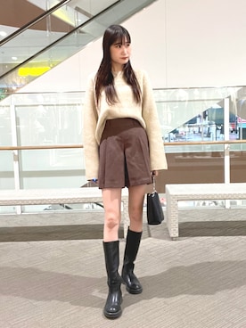 ◇タックキュロットパンツを使った人気ファッション