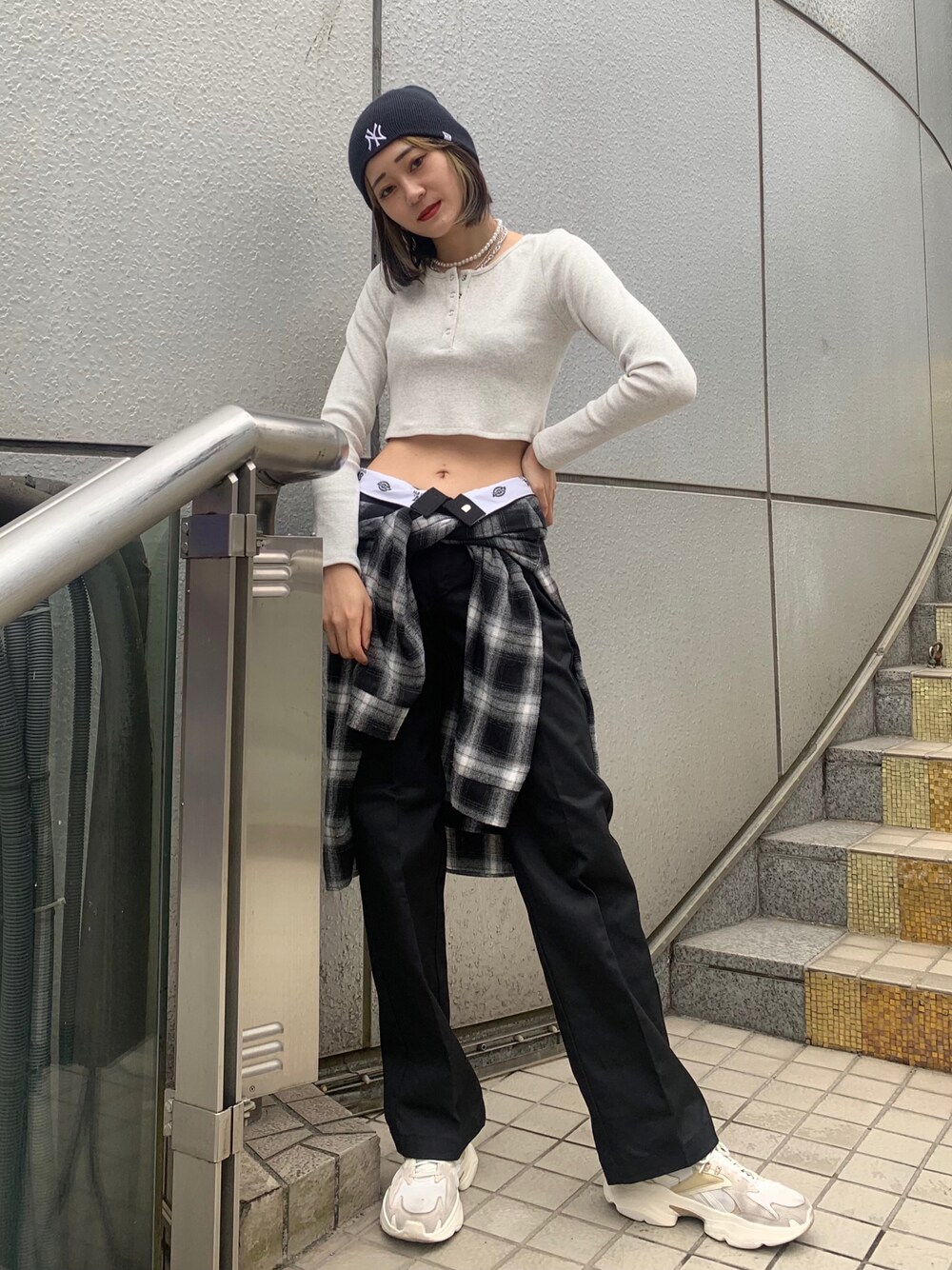 CHANEL 黒 ニット帽 刺繍ロゴ 47（フォーティーセブン）の「【47 / フォーティーセブン】NY