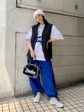 「SPINNS（スピンズ）のアイテム（ベスト）」を使った、ainoさん（レディース・169cm）の夏コーディネート