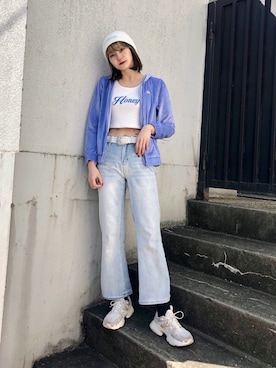 「SPINNS(スピンズ)のアイテム(タンクトップ)」を使った、ainoさん(レディース・169cm)の春コーディネート