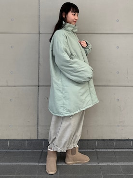 「Samansa Mos2（サマンサ モスモス）のアイテム（ブーツ）」を使った、やまもとさん（レディース・161cm）の冬コーディネート