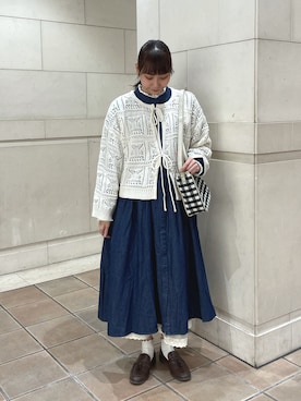 「タートルネック」｜「アイテム（シャツワンピース）」を使った、やまもとさん（レディース・161cm）の冬コーディネート