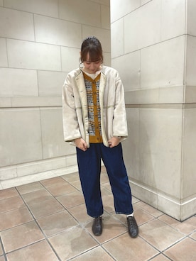 「アイテム（アンサンブル、オレンジ系）」を使った、やまもとさん（レディース・161cm）の秋コーディネート