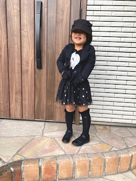 「H&M（エイチ・アンド・エム）のアイテム（ワンピース/ドレス）」を使った、KURUMIさん（キッズ・100cm）の秋コーディネート