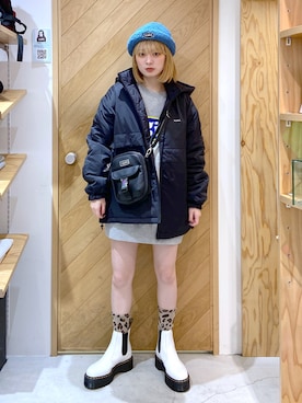「マイベストコーデ2022」｜「アイテム（キャップ）」を使った、nodokaさん（レディース・161cm）の冬コーディネート