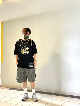 「NIKE（ナイキ）のアイテム（ジャージ）」を使った、MC Chanさん（メンズ・174cm）の夏コーディネート