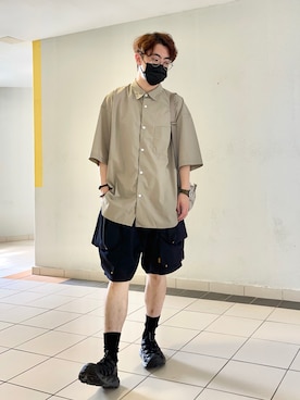 「GOOPiMADE」｜「アイテム（サンダル）」を使った、MC Chanさん（メンズ・174cm）の夏コーディネート