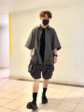 「GOOPiMADE」｜「アイテム（サンダル）」を使った、MC Chanさん（メンズ・174cm）の夏コーディネート