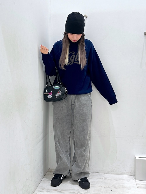 LETTERING LOGO JACQUARD KNIT TOP（ニット/セーター）｜X-girl
