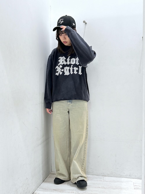 X-girl x Champion REVERSE WEAVE R FADED LOGO SWEAT TOP（スウェット
