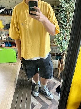 「VANS（バンズ）のアイテム（トップス）」を使った、papa516さん（メンズ・178cm）の夏コーディネート