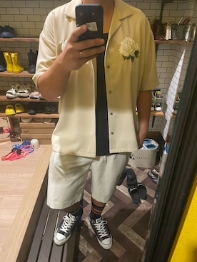 「アイテム（スニーカー）」を使った、papa516さん（メンズ・178cm・40代）の夏コーディネート