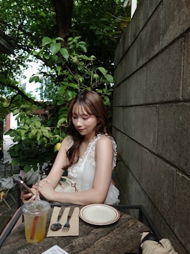 「gemeil（ジェムイル）のアイテム」を使った、mizukiさん（レディース・161cm）の夏コーディネート