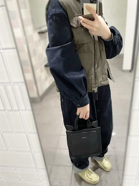 「CLANE（クラネ）のアイテム（オールインワン・サロペット）」を使った、雪さん（レディース・159cm）の秋コーディネート