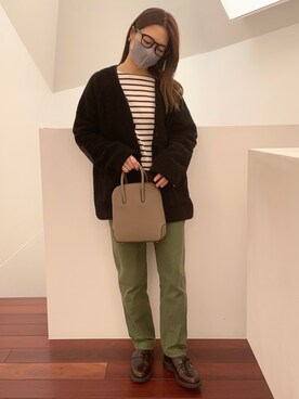 「THE SHINZONE（ザ　シンゾーン）のアイテム（チノパンツ）」を使った、matsumotoさん（レディース・158cm）の秋コーディネート
