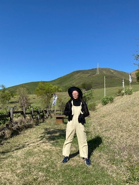 「rectangle（レクタングル）のアイテム（オールインワン・サロペット）」を使った、adahyanさん（レディース・159cm）の春コーディネート