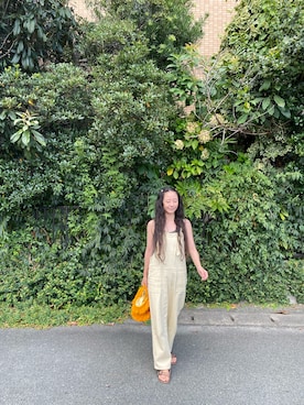 「rectangle（レクタングル）のアイテム（オールインワン・サロペット）」を使った、adahyanさん（レディース・159cm）の夏コーディネート