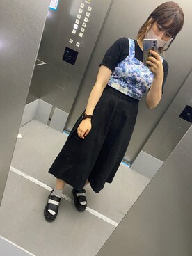 「JEANASIS（ジーナシス）のアイテム（その他トップス）」を使った、m o e○▲□さん（レディース・162cm）の夏コーディネート