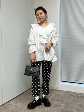 「シンフルコーデ」｜「アイテム（アクセサリー）」を使った、ももぞうさん（レディース・154cm）の春コーディネート