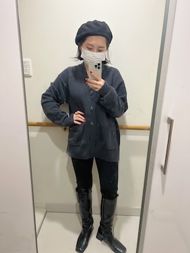 「プラスJ」｜「アイテム（ハンチング/ベレー帽）」を使った、ももぞうさん（レディース・154cm）の秋コーディネート