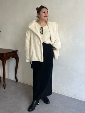 「prose verse（プロズヴェール）のアイテム（その他アウター）」を使った、ももぞうさん（レディース・154cm）の秋コーディネート