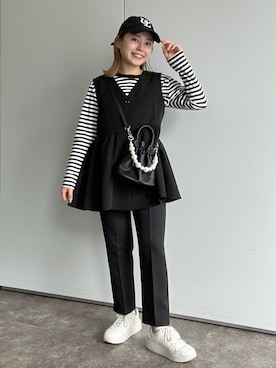 「ぺプラム」｜「アイテム（帽子）」を使った、ももぞうさん（レディース・154cm）の秋コーディネート
