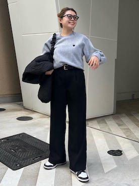 「prose verse（プロズヴェール）のアイテム（スウェット）」を使った、ももぞうさん（レディース・154cm）の秋コーディネート