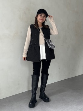 「アイテム（ベスト）」を使った、ももぞうさん（レディース・154cm）の夏コーディネート