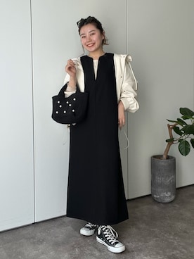 「prose verse（プロズヴェール）のアイテム（ブルゾン）」を使った、ももぞうさん（レディース・154cm）の春コーディネート