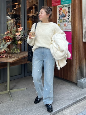 「prose verse（プロズヴェール）のアイテム（その他アウター）」を使った、ももぞうさん（レディース・154cm）の冬コーディネート