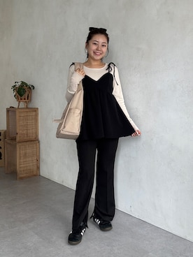 「アイテム（ヘアアクセサリー）」を使った、ももぞうさん（レディース・154cm）の秋コーディネート