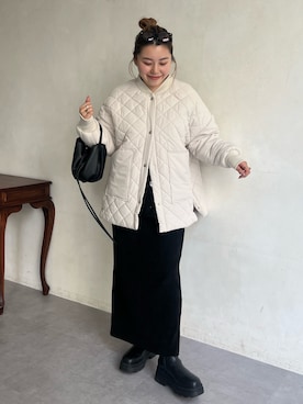 「prose verse（プロズヴェール）のアイテム（ブルゾン）」を使った、ももぞうさん（レディース・154cm）の秋コーディネート