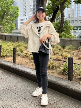 「運動会」｜「アイテム（ジャケット/アウター）」を使った、ももぞうさん（レディース・154cm）の秋コーディネート