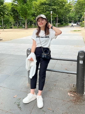 「prose verse（プロズヴェール）のアイテム（ブルゾン）」を使った、ももぞうさん（レディース・154cm）の夏コーディネート