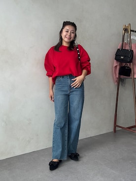 「アイテム（バレッタ/ヘアクリップ）」を使った、ももぞうさん（レディース・154cm）の秋コーディネート