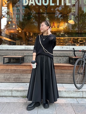 「ニットベスト」｜「アイテム（雑貨/ホビー）」を使った、ももぞうさん（レディース・154cm）の秋コーディネート