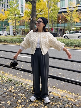 「UNIQLO（ユニクロ）のアイテム（帽子）」を使った、ももぞうさん（レディース・154cm）の秋コーディネート