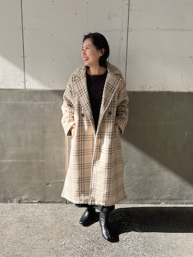 「prose verse（プロズヴェール）のアイテム（その他アウター）」を使った、ももぞうさん（レディース・154cm）の冬コーディネート