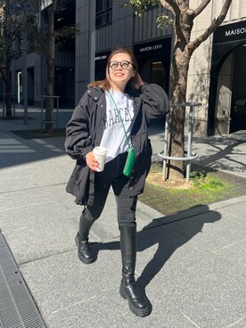 「prose verse（プロズヴェール）のアイテム（ブルゾン）」を使った、ももぞうさん（レディース・154cm）の冬コーディネート