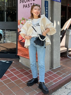「prose verse（プロズヴェール）のアイテム（スウェット）」を使った、ももぞうさん（レディース・154cm）の秋コーディネート
