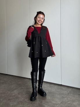 「アイテム（その他ヘアアクセサリー）」を使った、ももぞうさん（レディース・154cm）の秋コーディネート