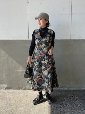 「シャギー」｜「アイテム（キャップ）」を使った、ももぞうさん（レディース・154cm）の秋コーディネート