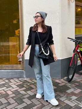 「今日のコスメと服」｜「アイテム（ニットキャップ/ビーニー）」を使った、ももぞうさん（レディース・154cm）の秋コーディネート