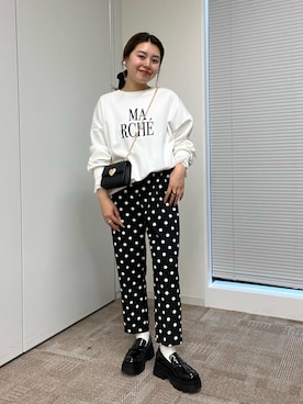 「prose verse（プロズヴェール）のアイテム（スウェット）」を使った、ももぞうさん（レディース・154cm）の春コーディネート