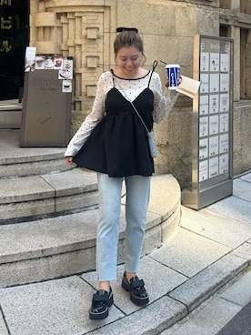 「アイテム（キャミソール）」を使った、ももぞうさん（レディース・154cm）の夏コーディネート