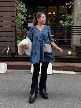 「アイテム（ベスト）」を使った、ももぞうさん（レディース・154cm）の夏コーディネート