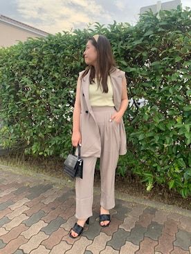 「prose verse（プロズヴェール）のアイテム（セットアップ）」を使った、ももぞうさん（レディース・154cm）の夏コーディネート