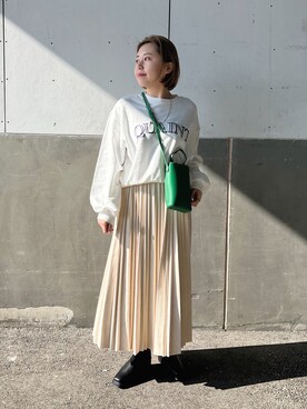「prose verse（プロズヴェール）のアイテム（スウェット）」を使った、ももぞうさん（レディース・154cm）の冬コーディネート